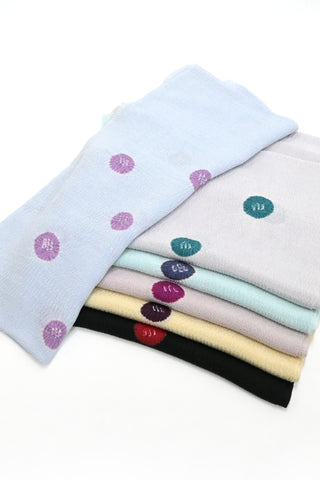 帯揚げ 綸出し絞り染め 水玉 6カラー