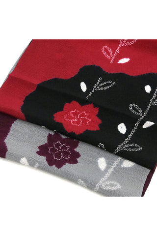 帯揚げ 綸出し絞り染め 枝垂れ桜 2カラー