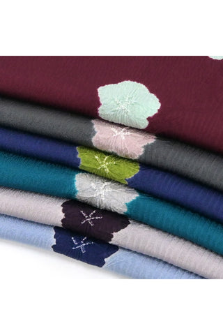 帯揚げ 綸出し絞り染め 梅花 6カラー