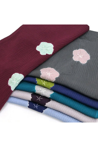 帯揚げ 綸出し絞り染め 梅花 6カラー