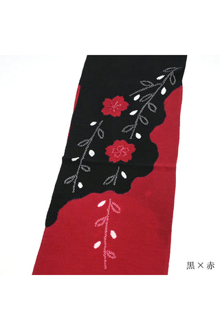 帯揚げ 綸出し絞り染め 枝垂れ桜 2カラー