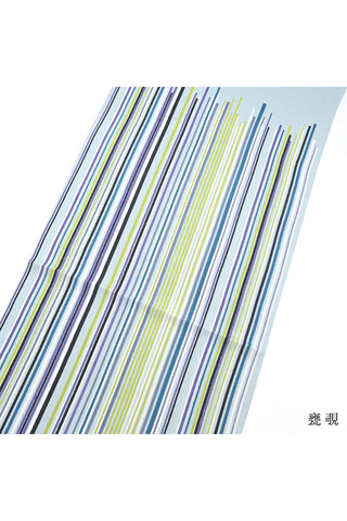 帯揚げ 縮緬七色矢鱈縞 3カラー
