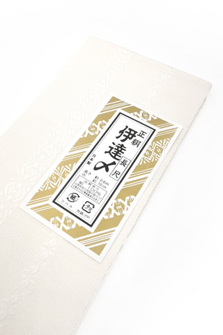 本場筑前博多織　伊達締め長尺(白/黒)