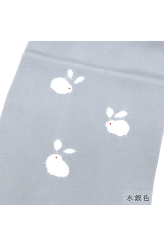 帯揚げ 綸出し絞り染め うさぎ 5カラー