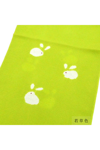 帯揚げ 綸出し絞り染め うさぎ 5カラー