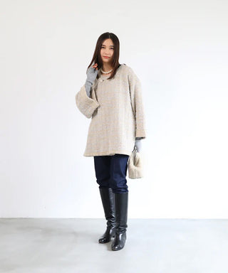 冬用リブ編みアームカバー 4カラー（和洋兼用）