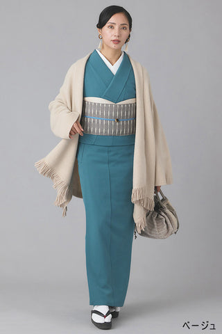 フリンジショールニットカーディガン 4カラー 和洋兼用