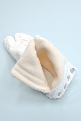 ★再入荷★あったかフリース裏のレース足袋